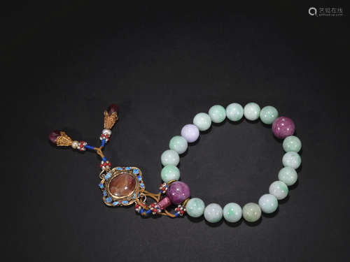 Qing dynasty jade hand string