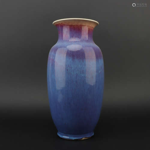 Qing dynasty transmutation glaze bottle