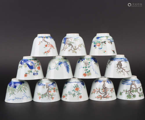 Qing dynasty Dou Cai cup 1*set