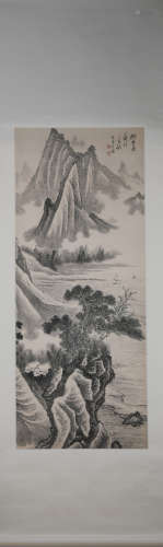 Qing dynasty Wu tao's landscape painting