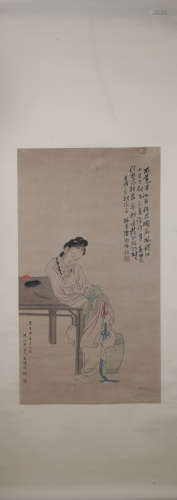 Qing dynasty Jiang xun's figure painting