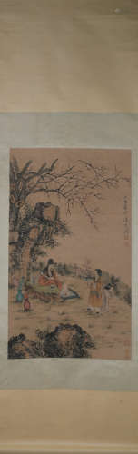 Qing dynasty Chen hongshou's figure painting