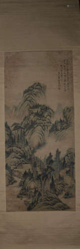 Qing dynasty Dong bangda's landscape painting