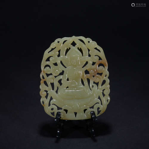 Qing dynasty jade figure card