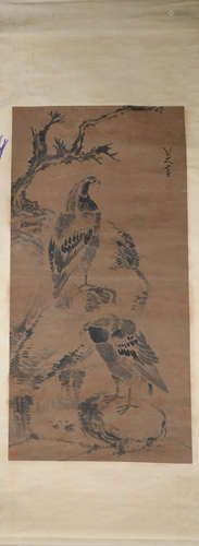 Ming dynasty Zhu da's flower and bird painting