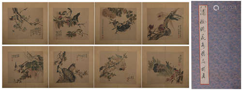 Qing dynasty Xu wanhua's flower and bird ablum of paintings