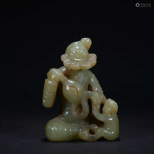 Qing dynasty jade figure ornament