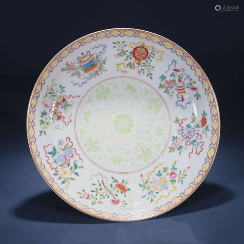 Qing dynasty famille-rose plate