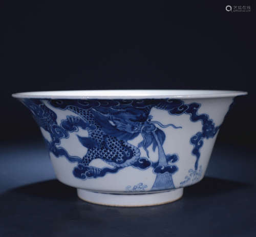 Qing dynasty blue and white bowl