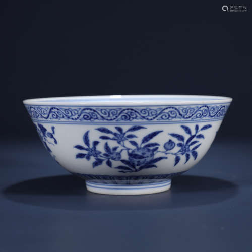 Qing dynasty blue and white bowl