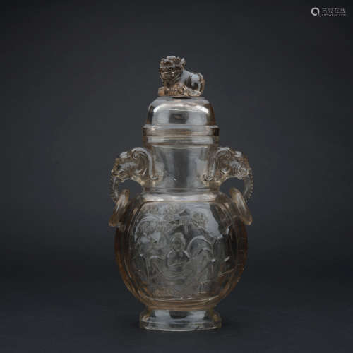 Qing dynasty crystal bottle