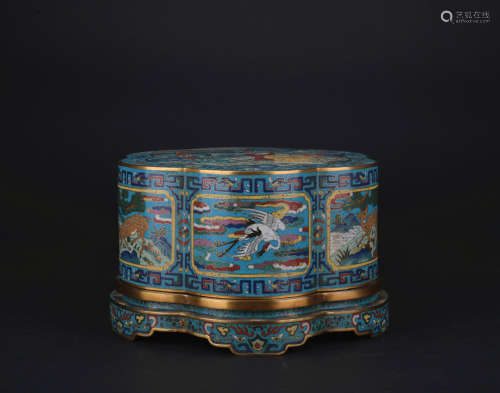 Qing dynasty cloisonne box