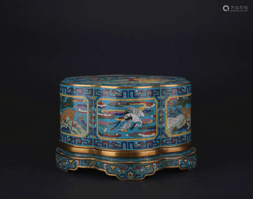 Qing dynasty cloisonne box