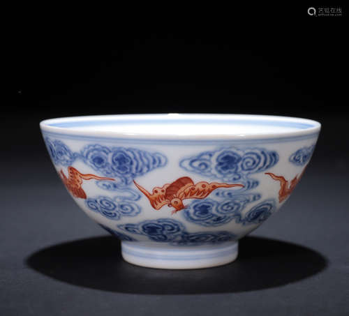 Qing dynasty blue and white bowl