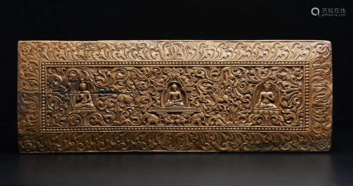 Arte Himalayana A wooden book cover carved …