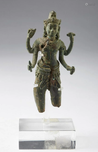 Arte Sud-Est Asiatico A bronze figure of