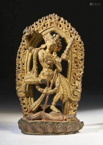 Arte Himalayana A small wooden figure of