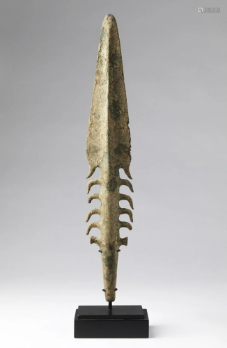 Arte Indiana A bronze harpoon India, Uttar Pradesh,