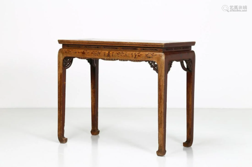 Arte Cinese A hardwood tiaozhuo leg corner side table