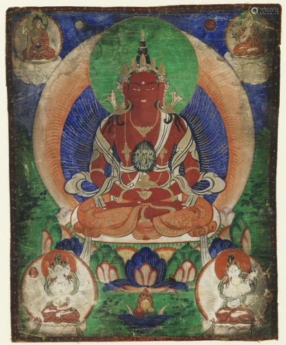 Arte Himalayana A thangka depicting Amitayus …