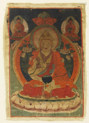 Arte Himalayana A thangka depicting a guru of …