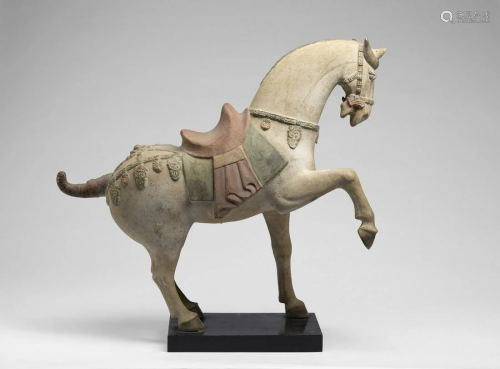 Arte Cinese An earthenware Tang style horse …
