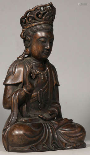 A CHENXIANG WOOD GUANYIN BUDDHA STATUE