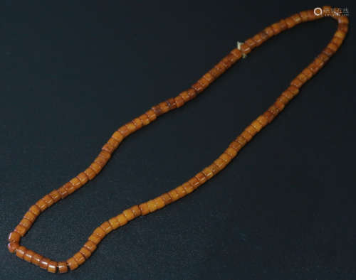 AN OLD BONE STRING NECKLACE