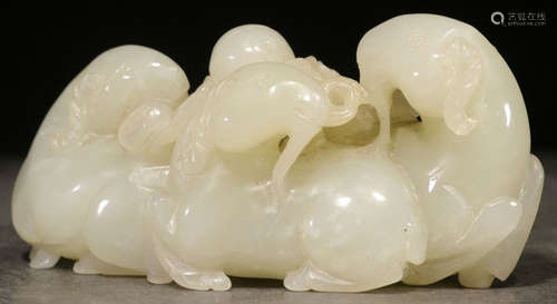 A HETIAN JADE SHEEP PENDANT