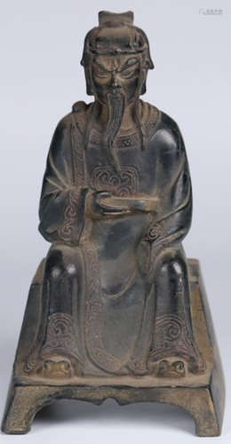 A COPPER FIGURE STATUE