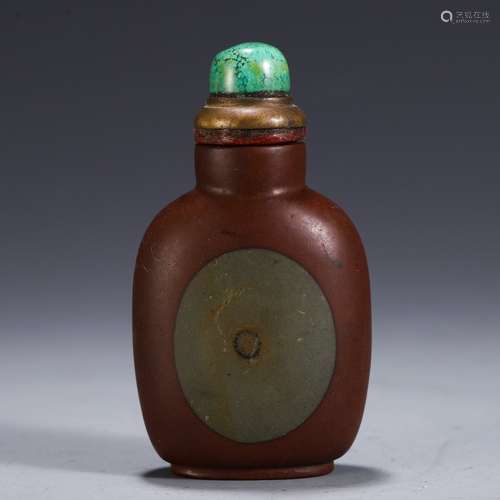 A Chinese Zisha Snuff Bottle