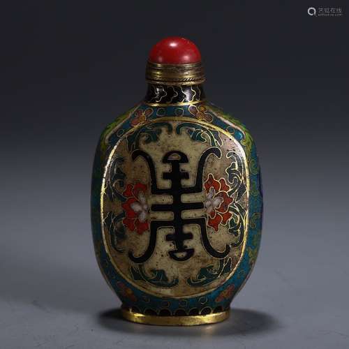 A Chinese Cloisonne Snuff Bottle