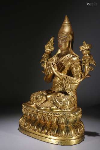 A Chinese Gilt Bronze Buddha Statue