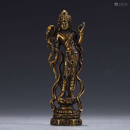 A Chinese Gilt Silver Buddha