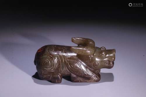 A Chinese Jade Ornament Of Bull Shaped