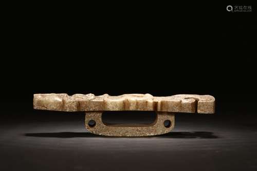 A Chinese Jade Ornament Of Sword Shaped