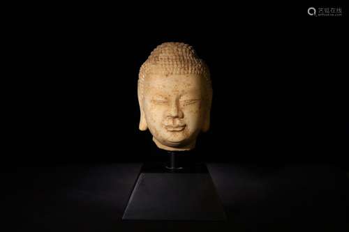 A Chinese Jade Buddha Head