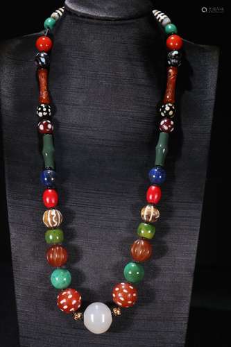 A Chinese Gems Necklace