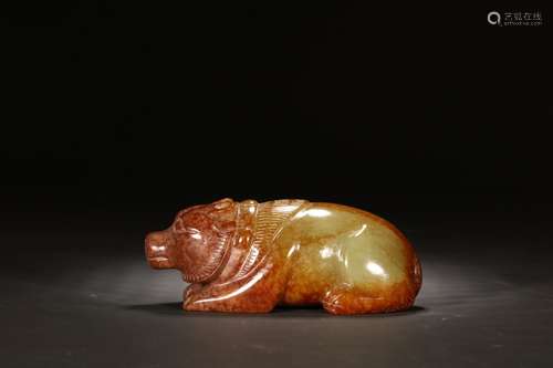 A Chinese Hetian Jade Pendant Of Bear Shaped