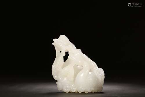 A Chinese Hetian Jade Ornament Of Ducks