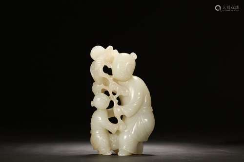 A Chinese Hetian Jade Ornament Of Figures