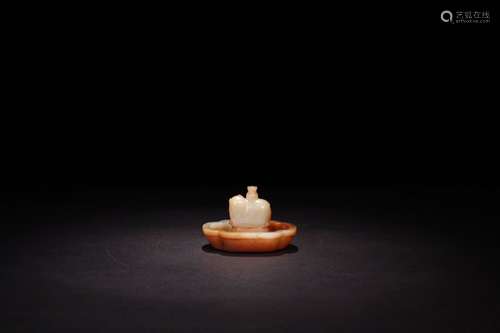 A Chinese Hetian Jade Candle Holder Of Elephant Shaped