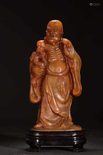 A Chinese Shoushan Stone Statue