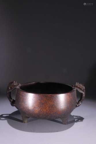 A Chinese Bronze Censer With 