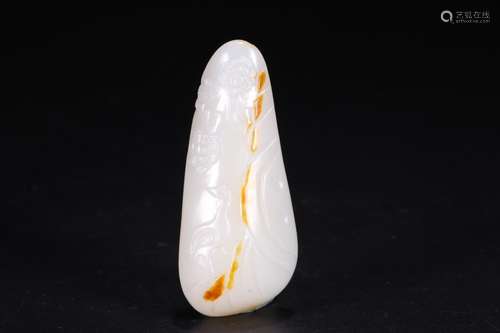 A Chinese Hetian Jade Pendant With Story Carving