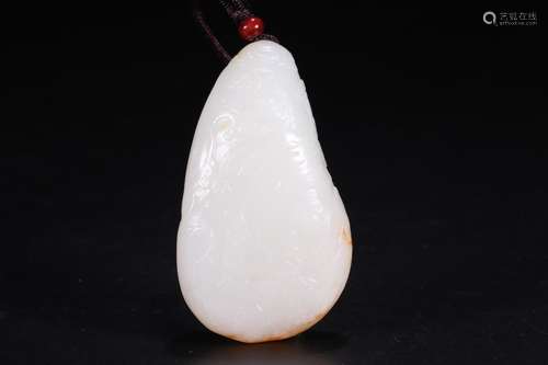 A Chinese Hetian Jade Pendant With Story Carving