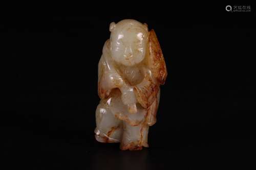 A Chinese Hetian Jade Ornament Of Figure Shaped