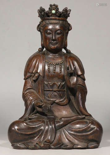 A CHENXIANG WOOD GUANYIN BUDDHA STATUE