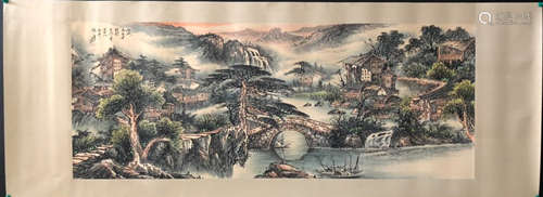 A LANDSCAPE PATTERN PAINTING BY ZHANGDAQIAN