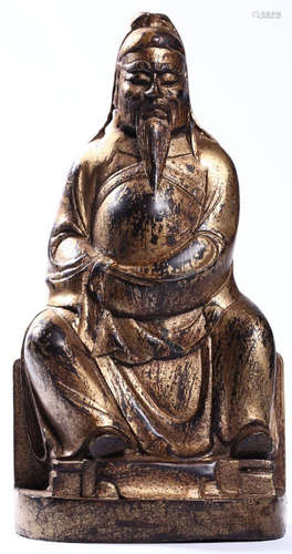 A COPPER FIGURE STATUE